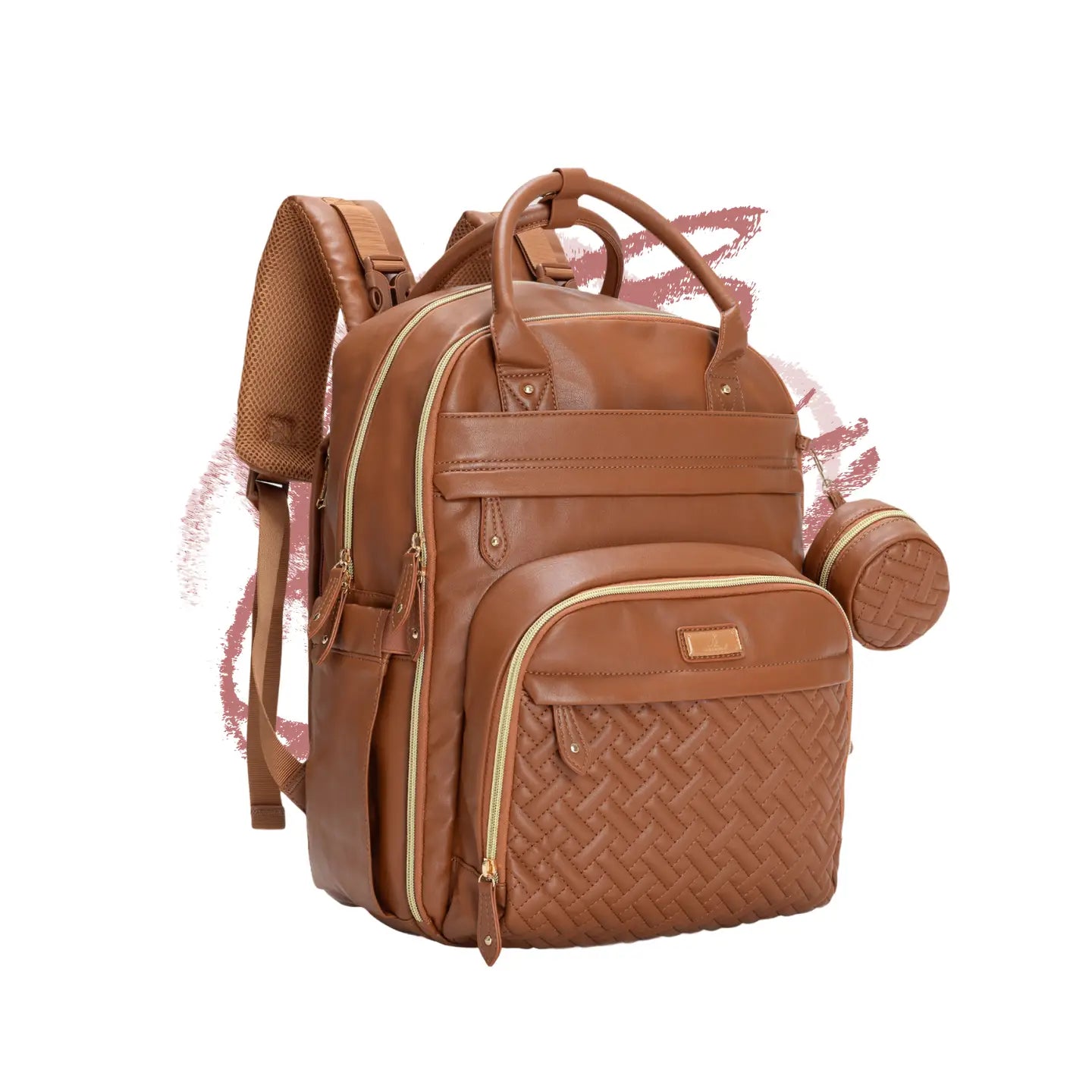 Babbleroo Original Vegan Leather Diaper Bag Backpack