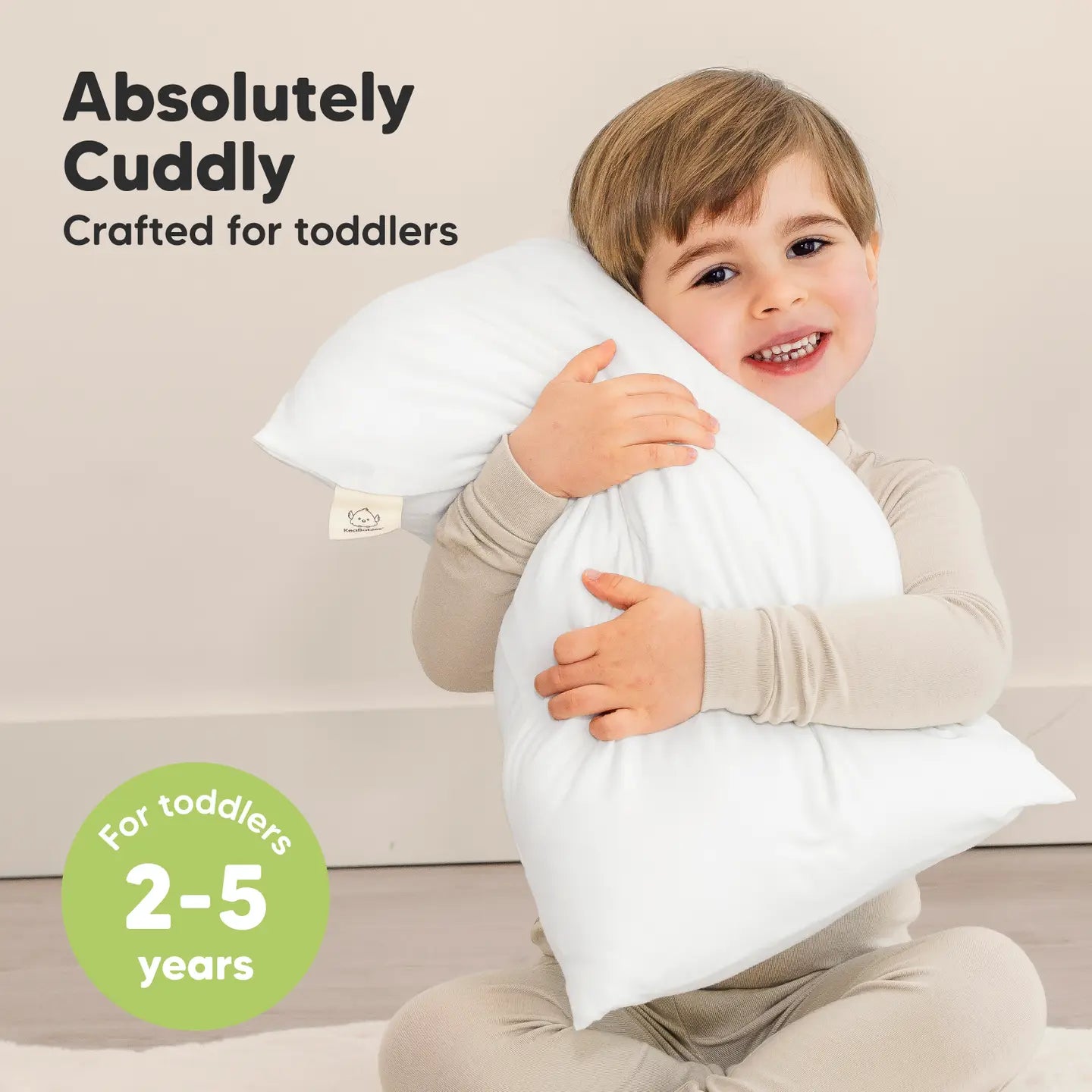 My Little Cuddly Toddler Pillow | Soft White