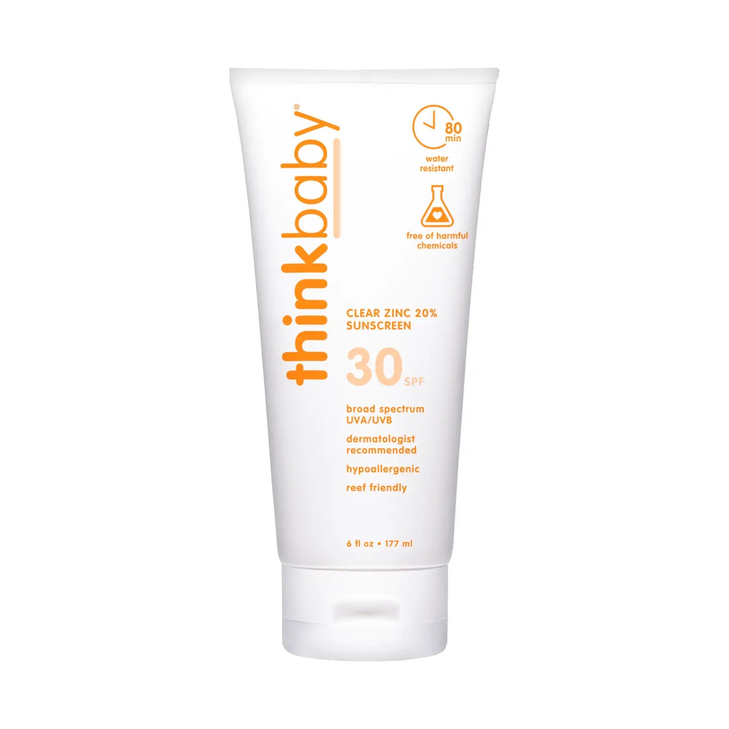 Think Baby SPF 30 Clear Zinc Sunscreen | 6 oz
