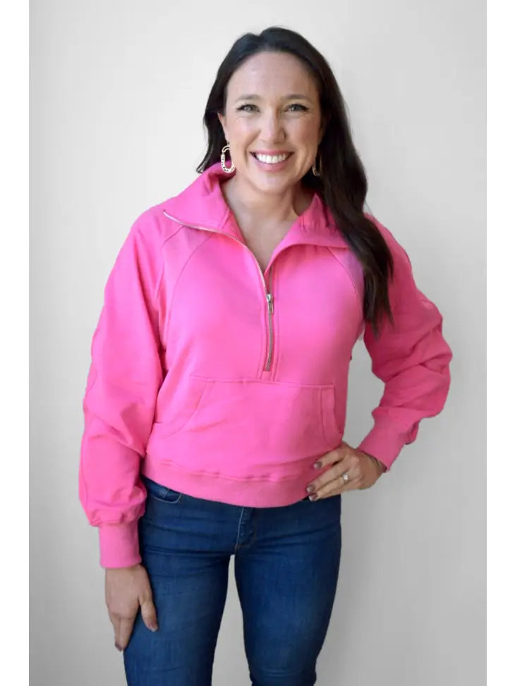 Oversized Funnel Neck Three Zip Breastfeeding Sweatshirt image 1