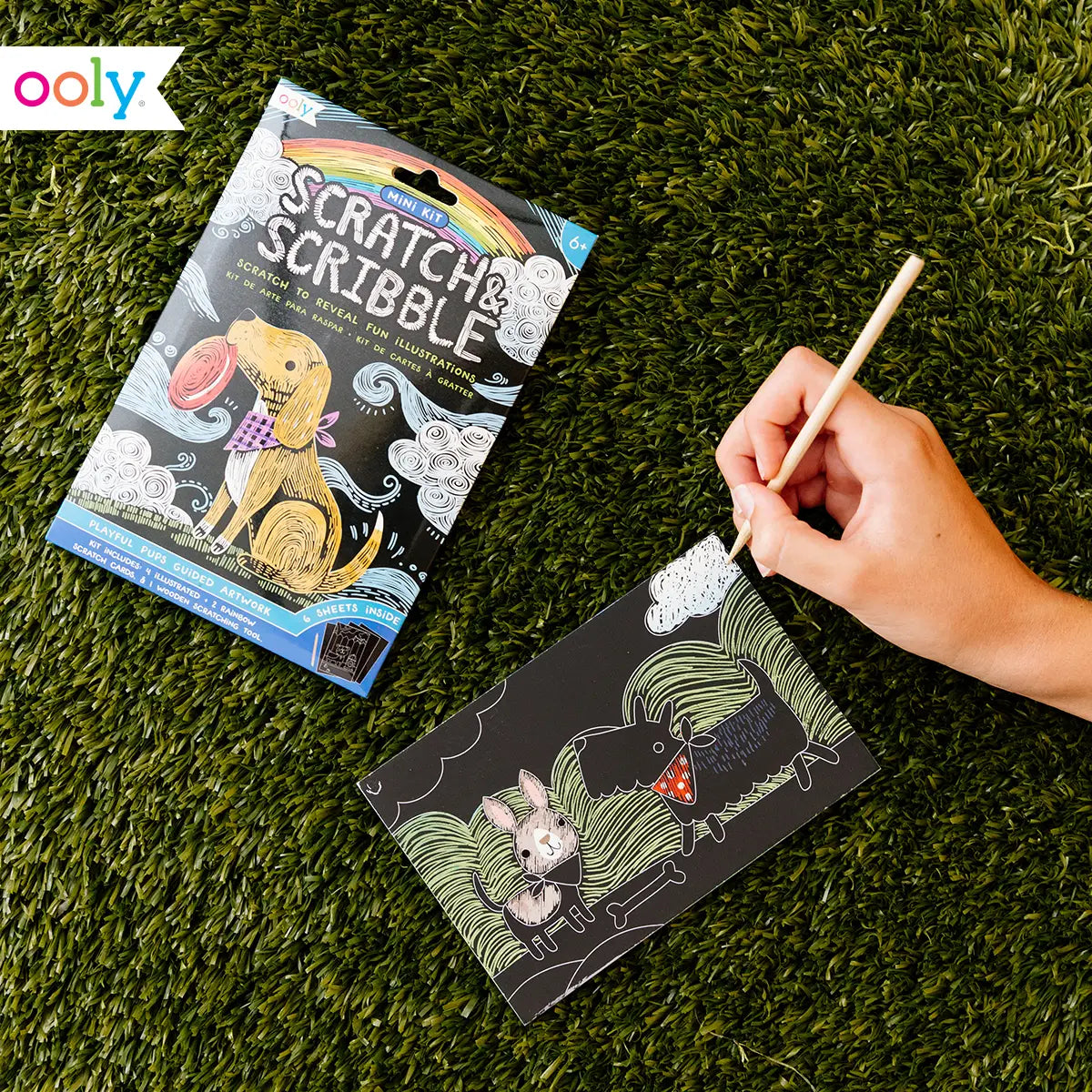 Mini Scratch & Scribble Art Kit: Playful Pups image 0