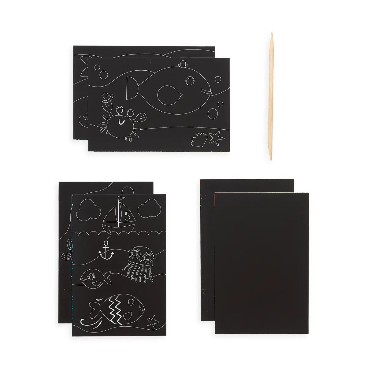 Mini Scratch & Scribble Art Kit: Friendly Fish image 1