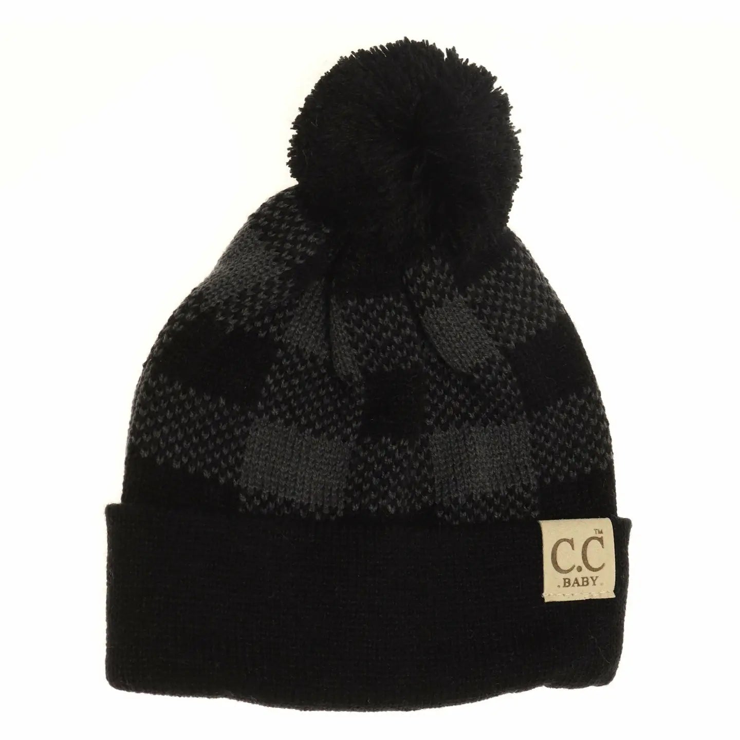 Baby Buffalo Plaid Pom Beanie Newborn