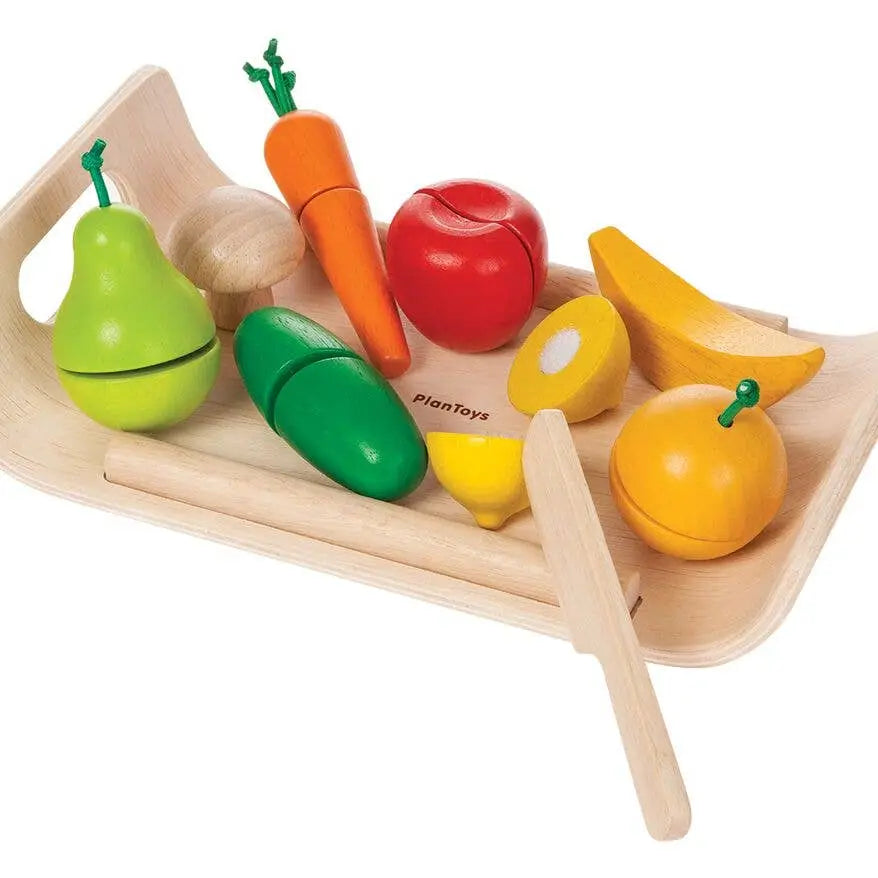 Assorted Fruit and Vegetable Wood Toy For Kids image 0