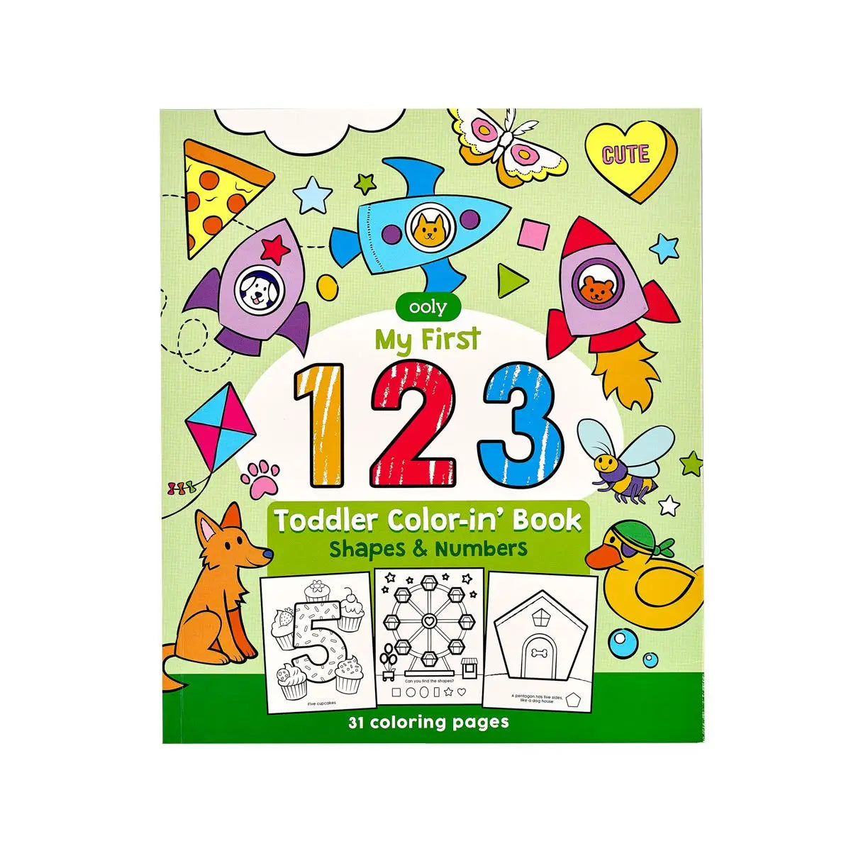 Shapes + Numbers Toddler Coloring Book image 0