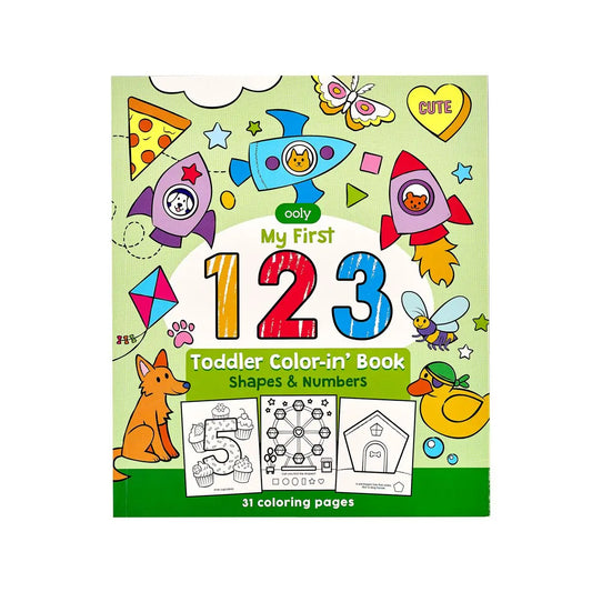 Shapes + Numbers Toddler Coloring Book image 0