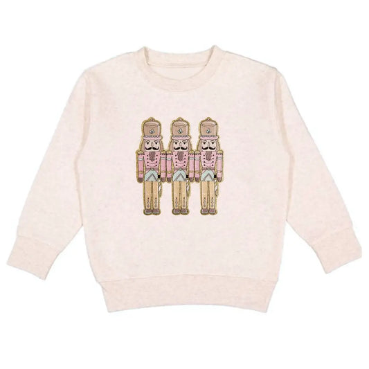 Pastel Nutcracker Patch Christmas Sweatshirt