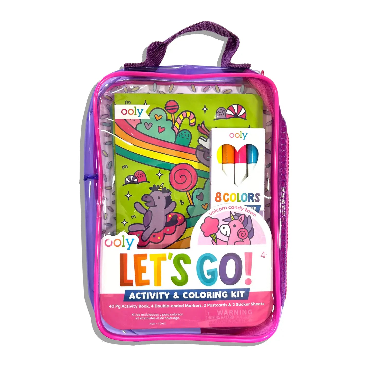 Let's Go! Activity & Coloring Kit | Unicorn Candy Town