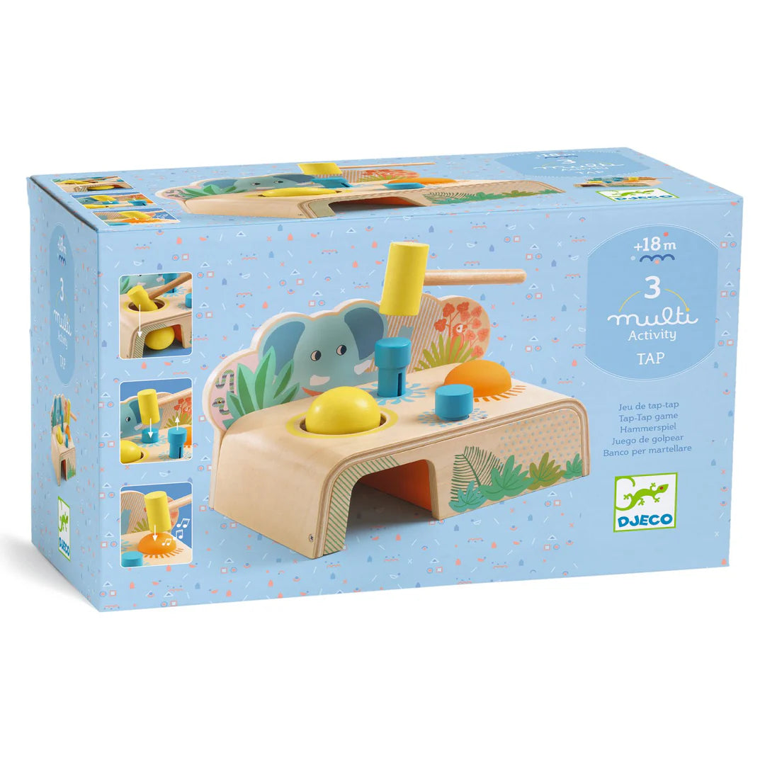 Multi Tap Wooden Hammer Toy