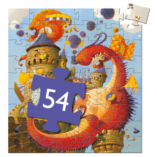 Valliant & The Dragon | 54pc Silhouette Jigsaw Puzzle