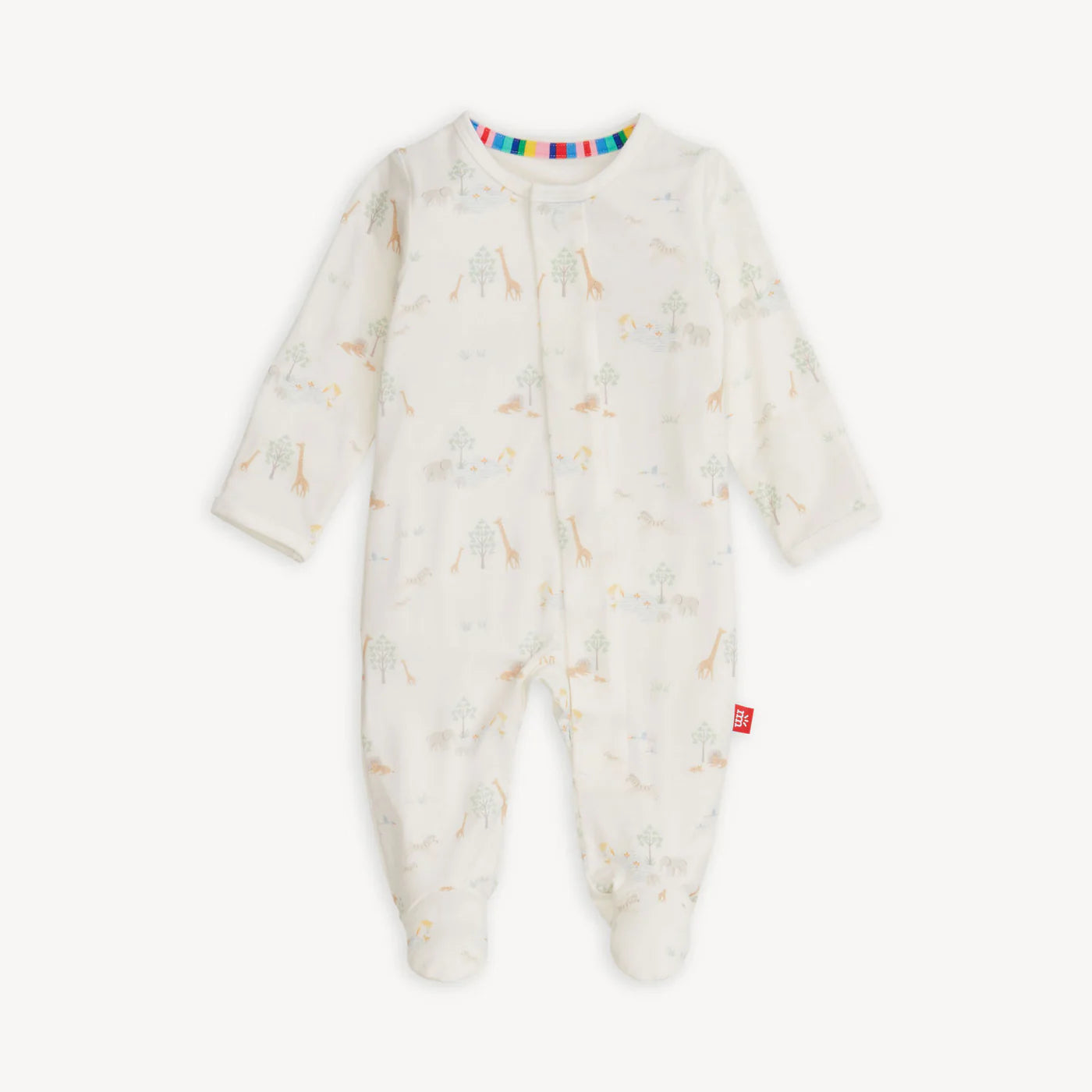 Magnetic Me Modal Footie | White Serene Safari