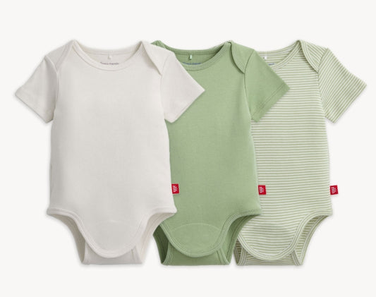 Magnetic Me Organic Cotton Bodysuit 3 Pack | Greens