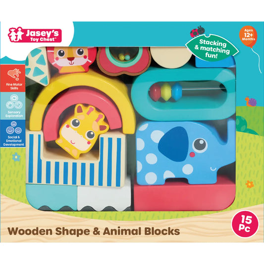 Wooden Shape & Animal Blocks