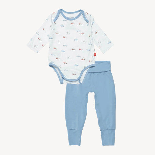 hug dispatcher modal magnetic tiny tornado bodysuit + pant set image 0