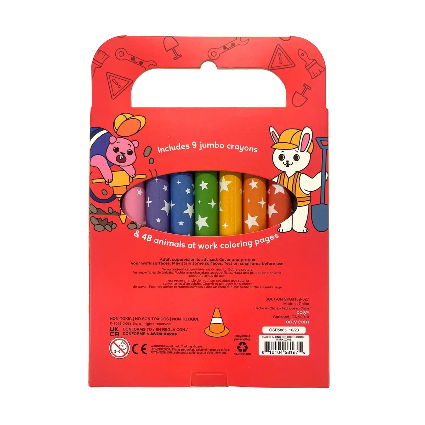 Carry Along Crayons & Coloring Book Kit | Work Zone