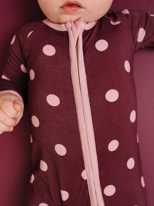 Mulberry Polkadot Convertible Bamboo Sleeper