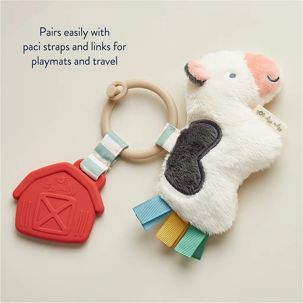 Carmen the Cow Itzy Pal™ – Plush Baby Toy with Teether & Sensory Textures