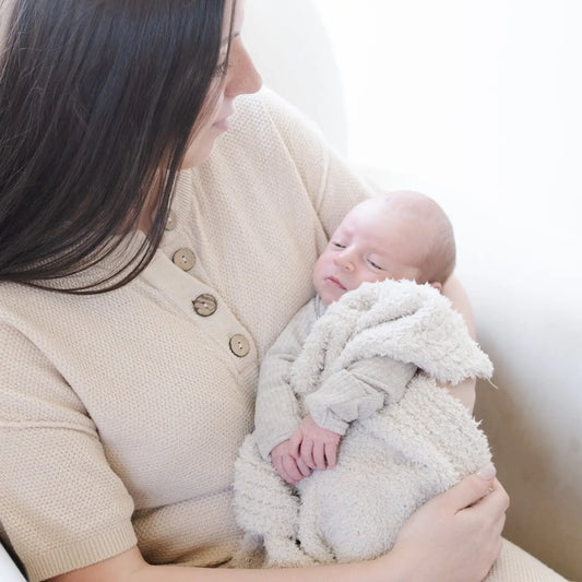 Saranoni Bamboni Receiving Blanket | Buttermilk