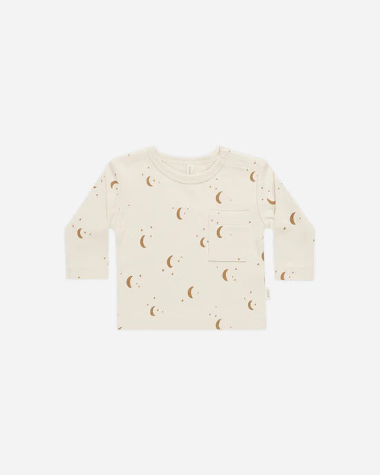 Long Sleeve Pocket Tee || Moons image 0