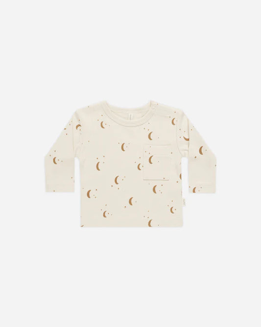 Long Sleeve Pocket Tee || Moons image 0