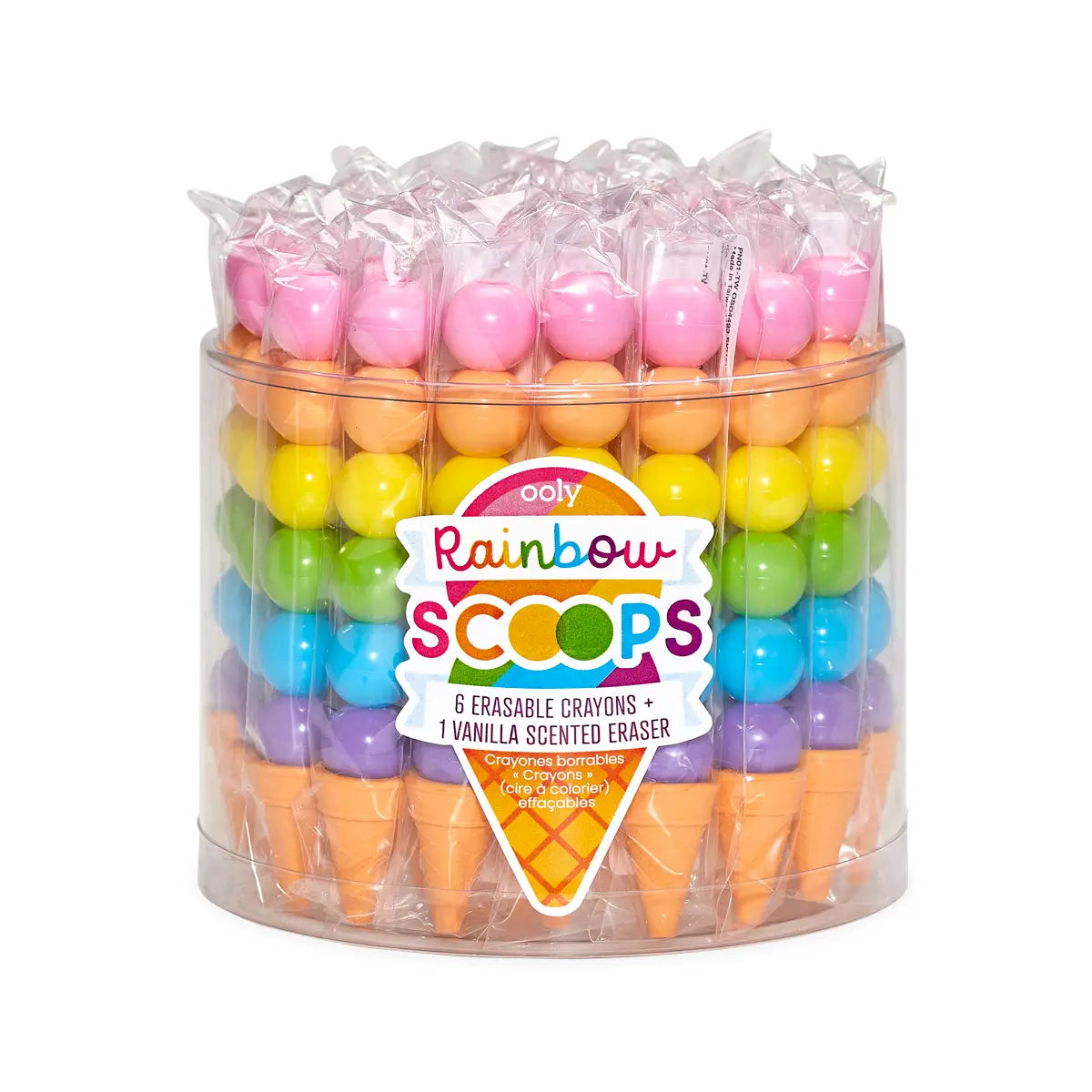 Rainbow Scoops Vanilla Scented Stacking Erasable Crayons image 0