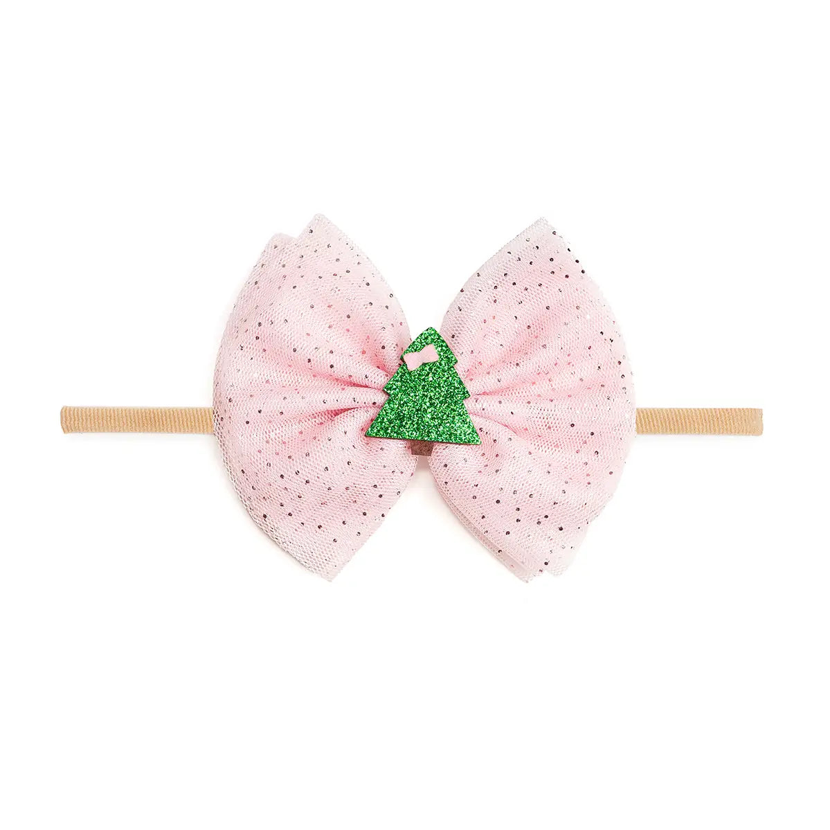 Christmas Tree Tulle Bow Baby Headband