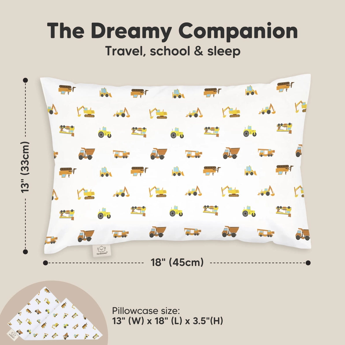 Natural Cotton Ergonomic Toddler Pillow | Construction