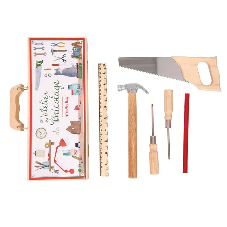 Small Wooden Toolbox Set image 2
