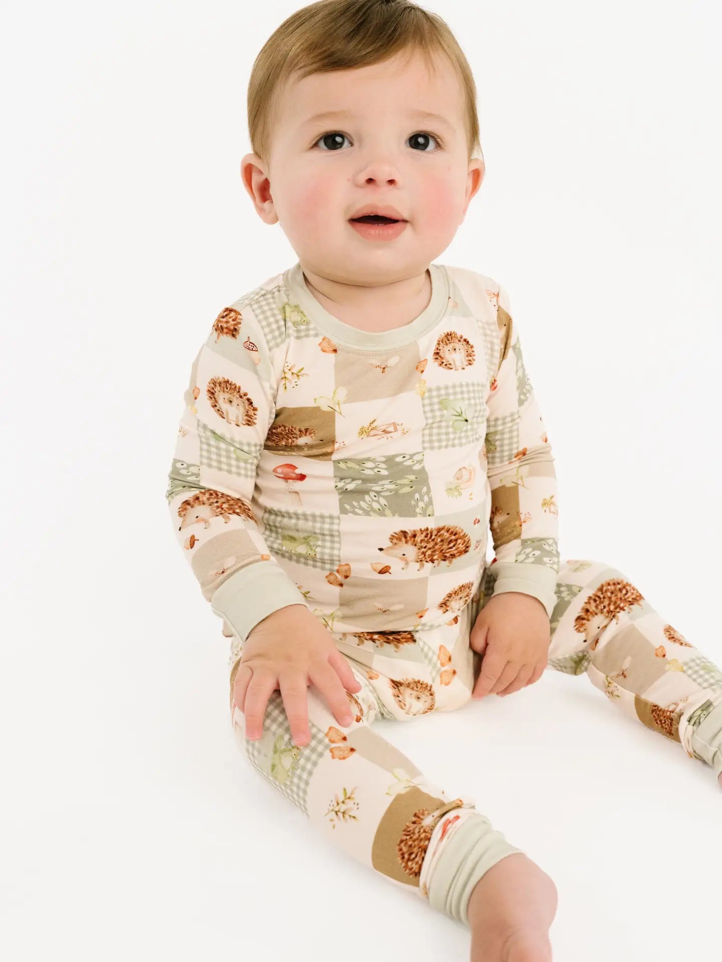 Hedgehog Patchwork Toddler Bamboo L/S Set
