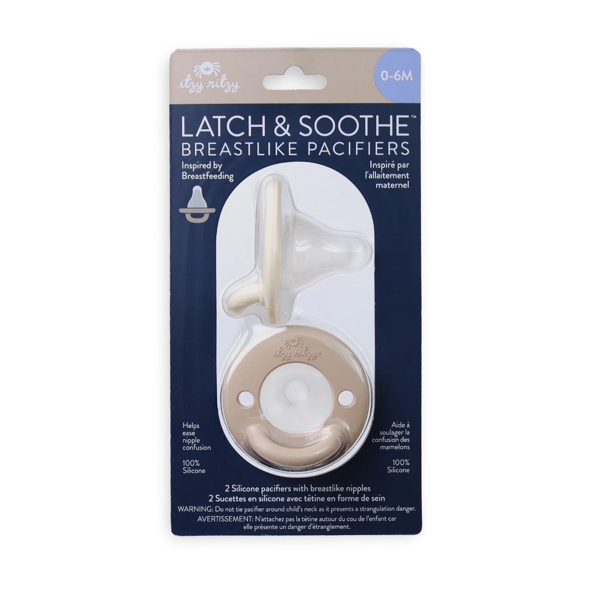 Good Latching Pacifier Latch & Soothe™ Breastlike Pacifier | Taupe – Sweet P Baby