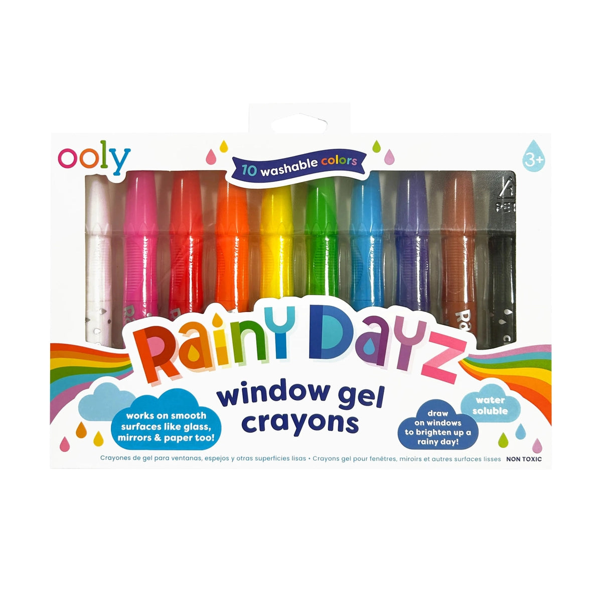 Rainy Dayz Window Gel Crayons | Set of 10