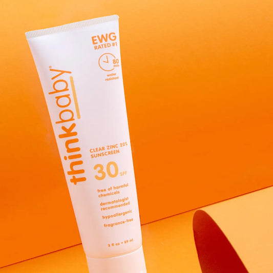 Think Baby Spf 30 Clear Zinc Sunscreen (3oz), Ewg Rated #1