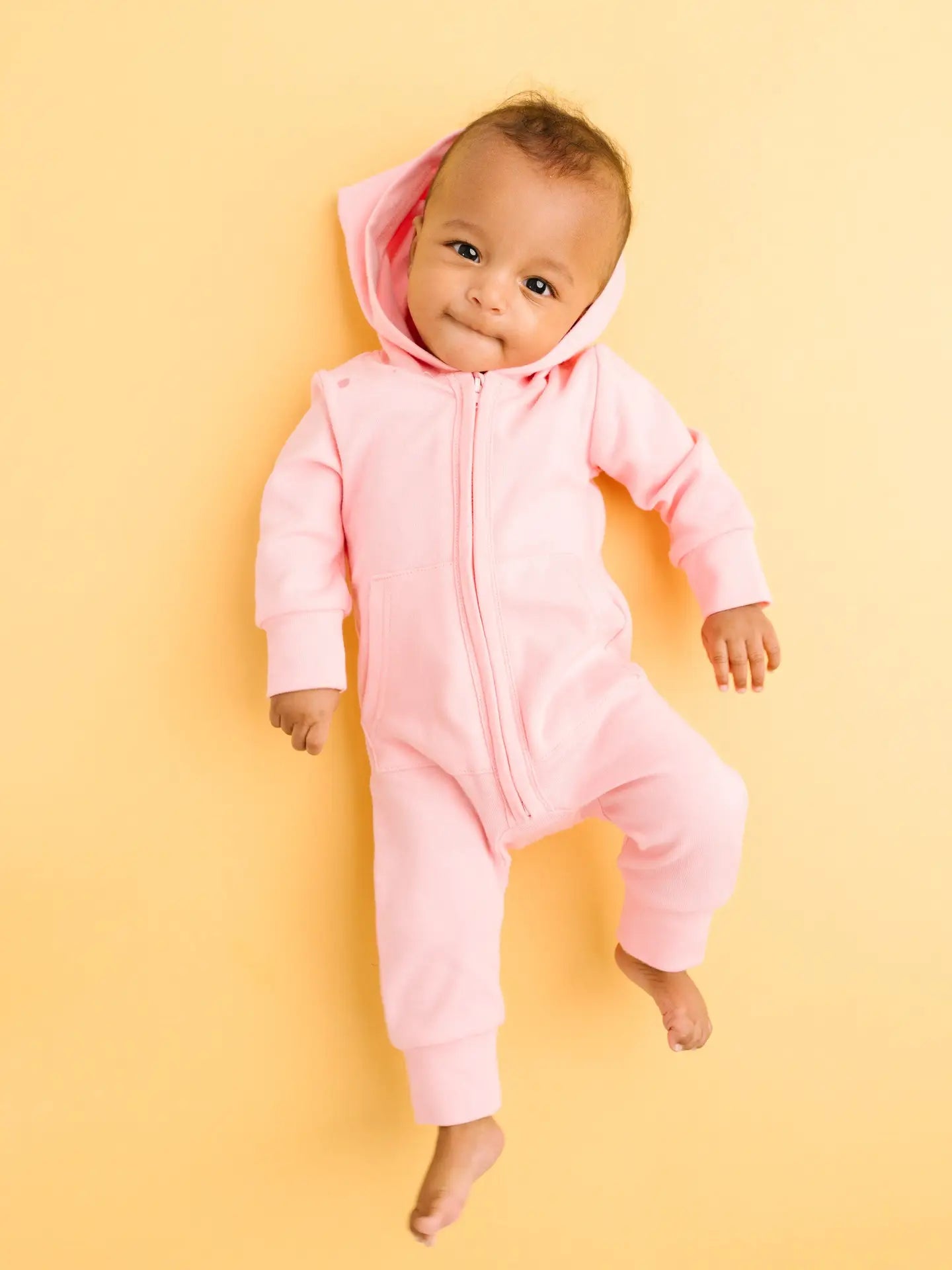 Hoodie Jumpsuit - Petal Pink