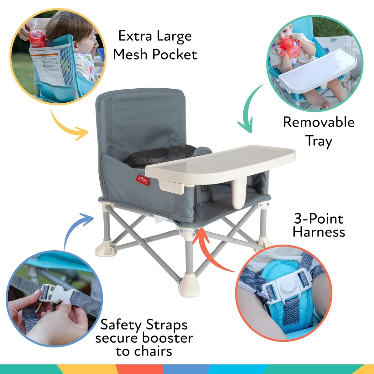 The Pop Up Booster Seat | Gray