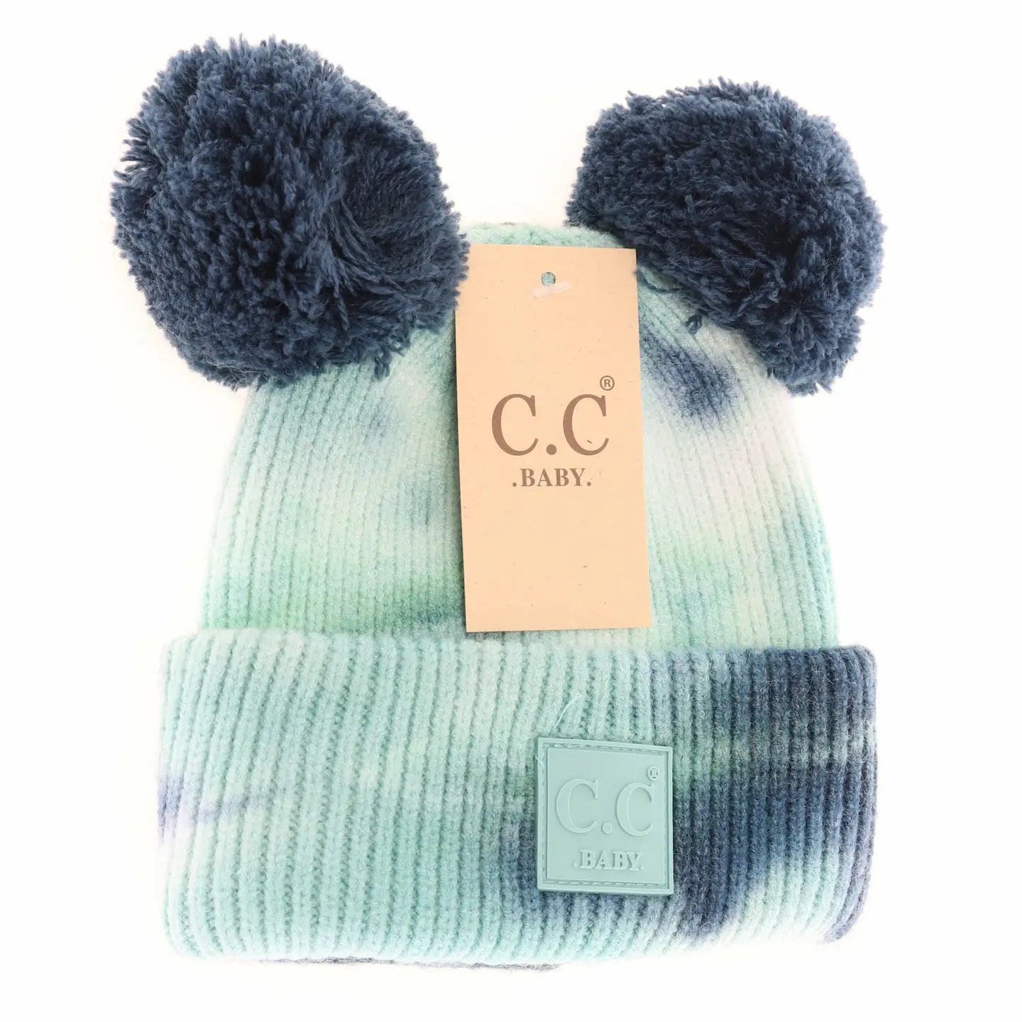 Baby Tie Dye Double Fur Pom Beanie