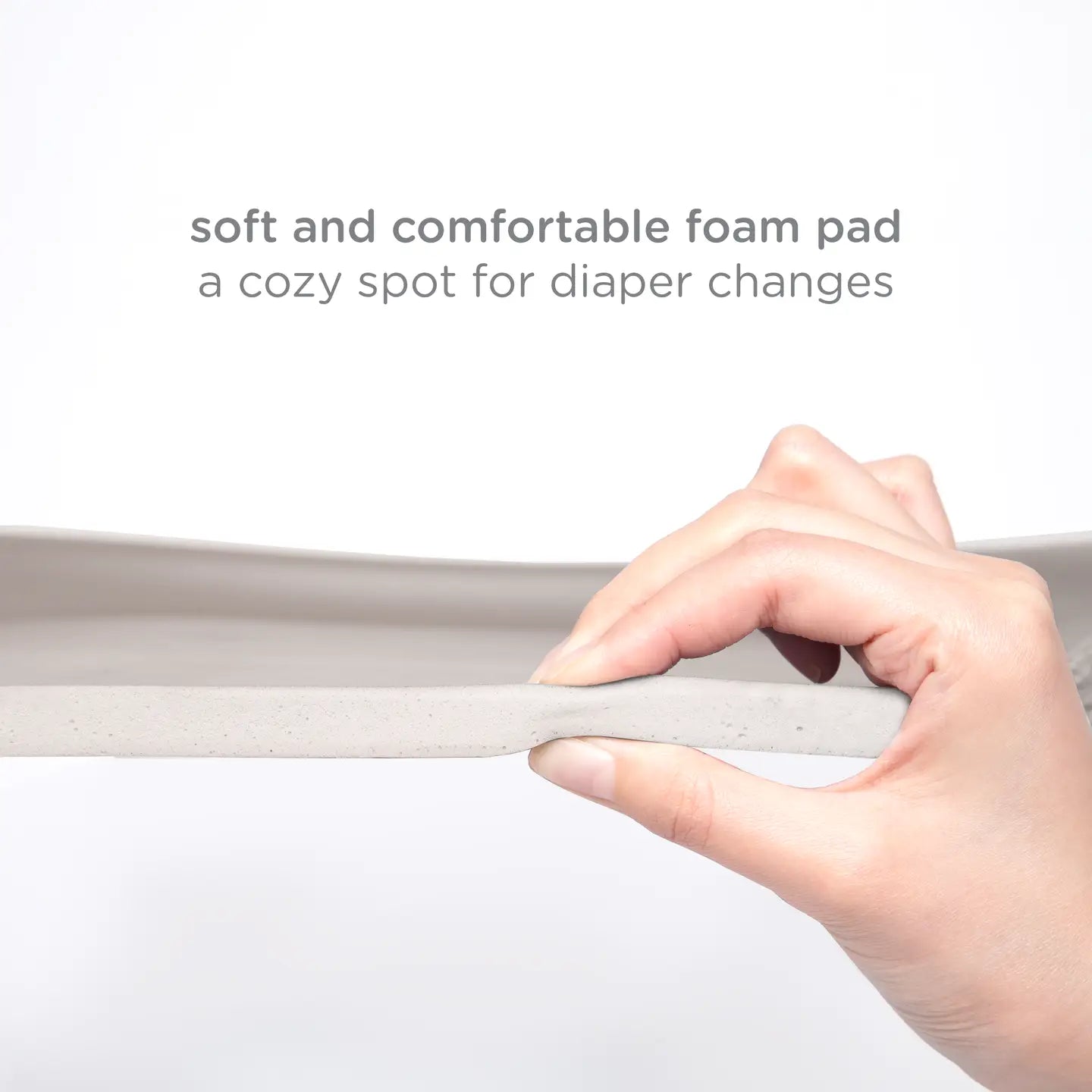 Taupe Ubbi Changing Pad | Removable Foam & Non-Skid Base