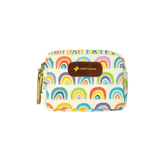 Mini first aid kit loaded with 60 items and clip for ease of use.