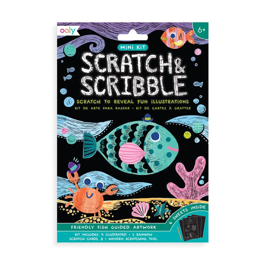 Mini Scratch & Scribble Art Kit: Friendly Fish image 0