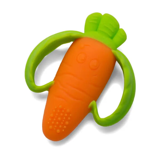 Lil' Nibbles Textured Silicone Teether - Carrot image 0