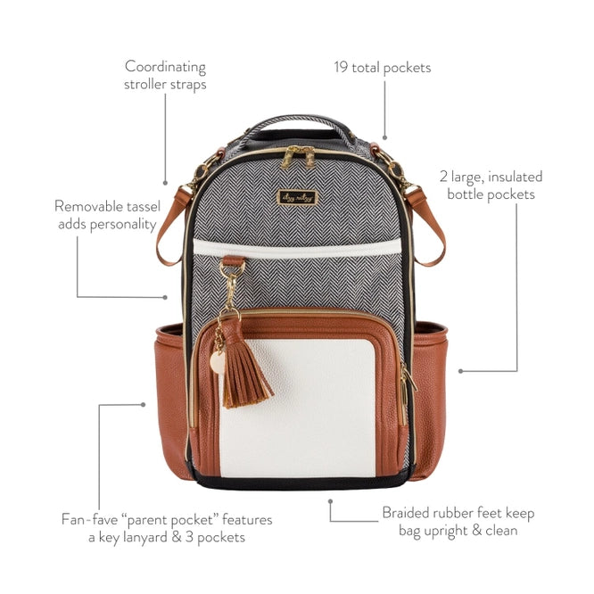 Cognac Boss Plus™ Backpack Diaper Bag image 3