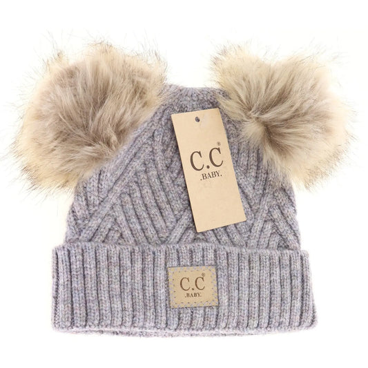 C.C Large Patch Newborn Knit Hat