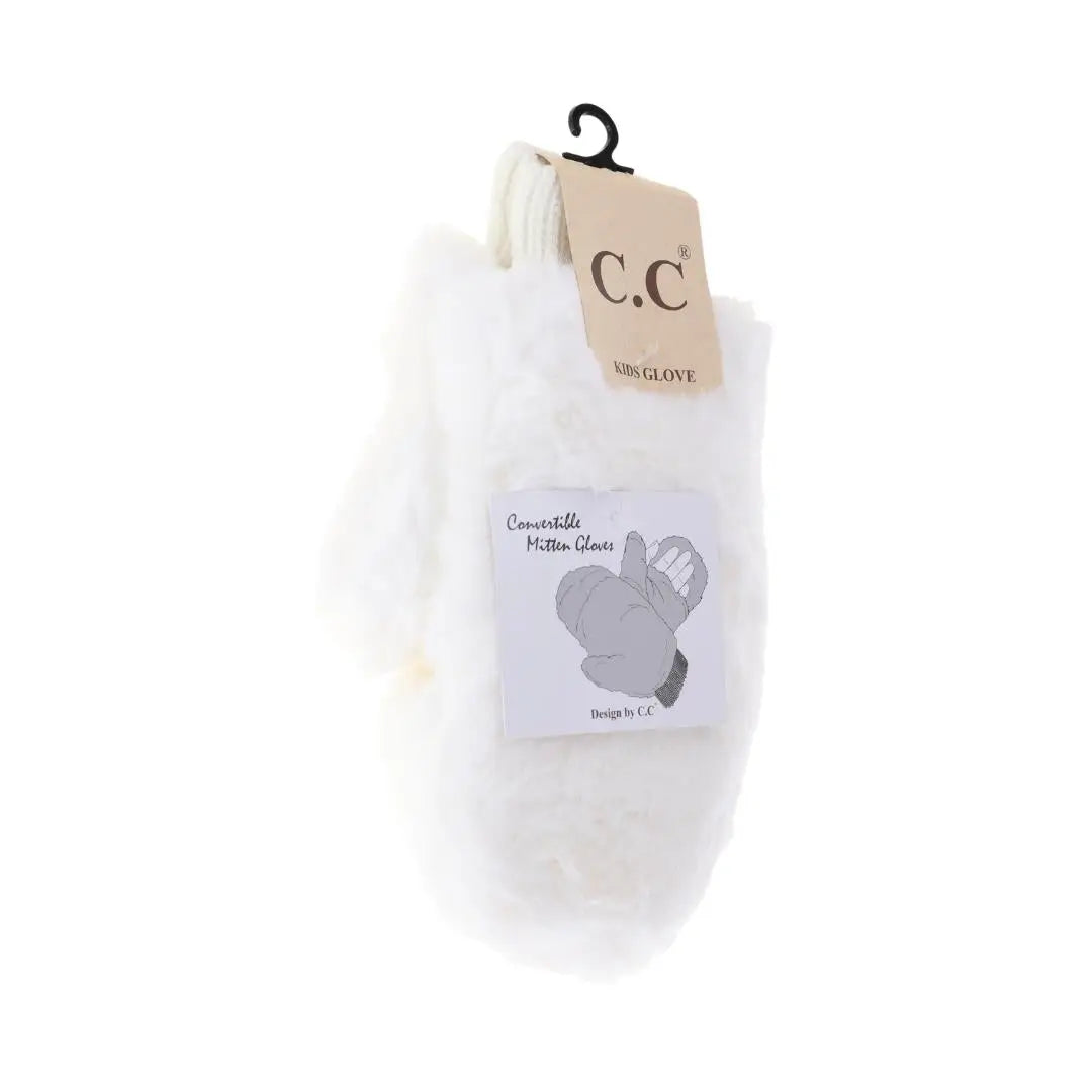 Kids Faux Fur Mittens