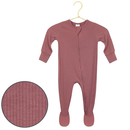 Lou Lou & Company - Marjorie Ribbed Zipper Footie image 0