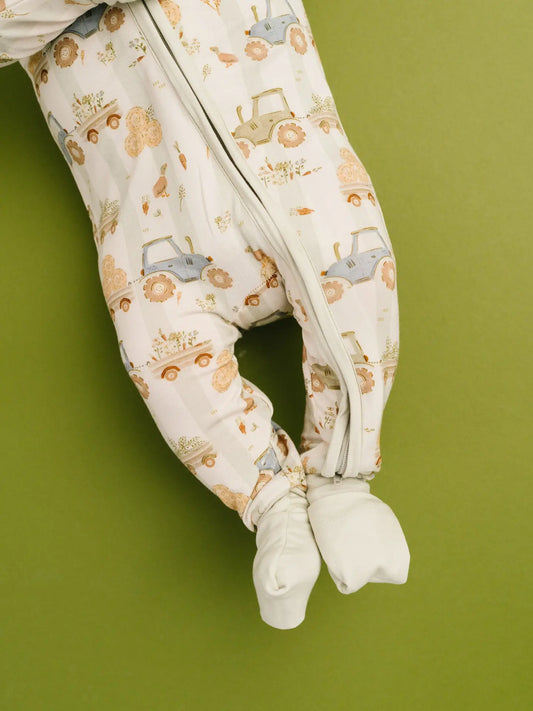 Tractor Trails Convertible Bamboo Sleeper