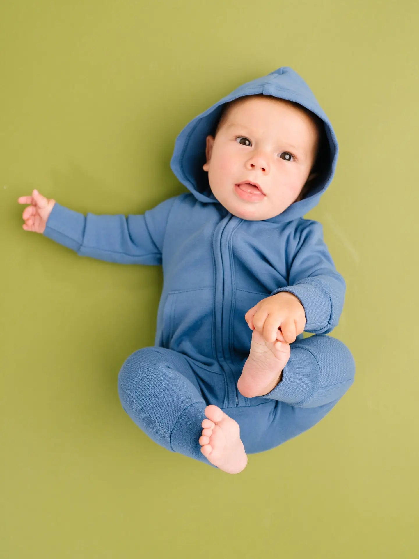 Hoodie Jumpsuit - Lake Blue