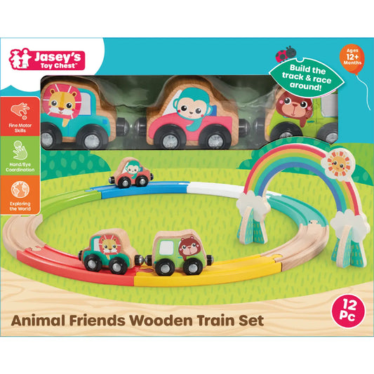 Animal Friends Wooden Train Set