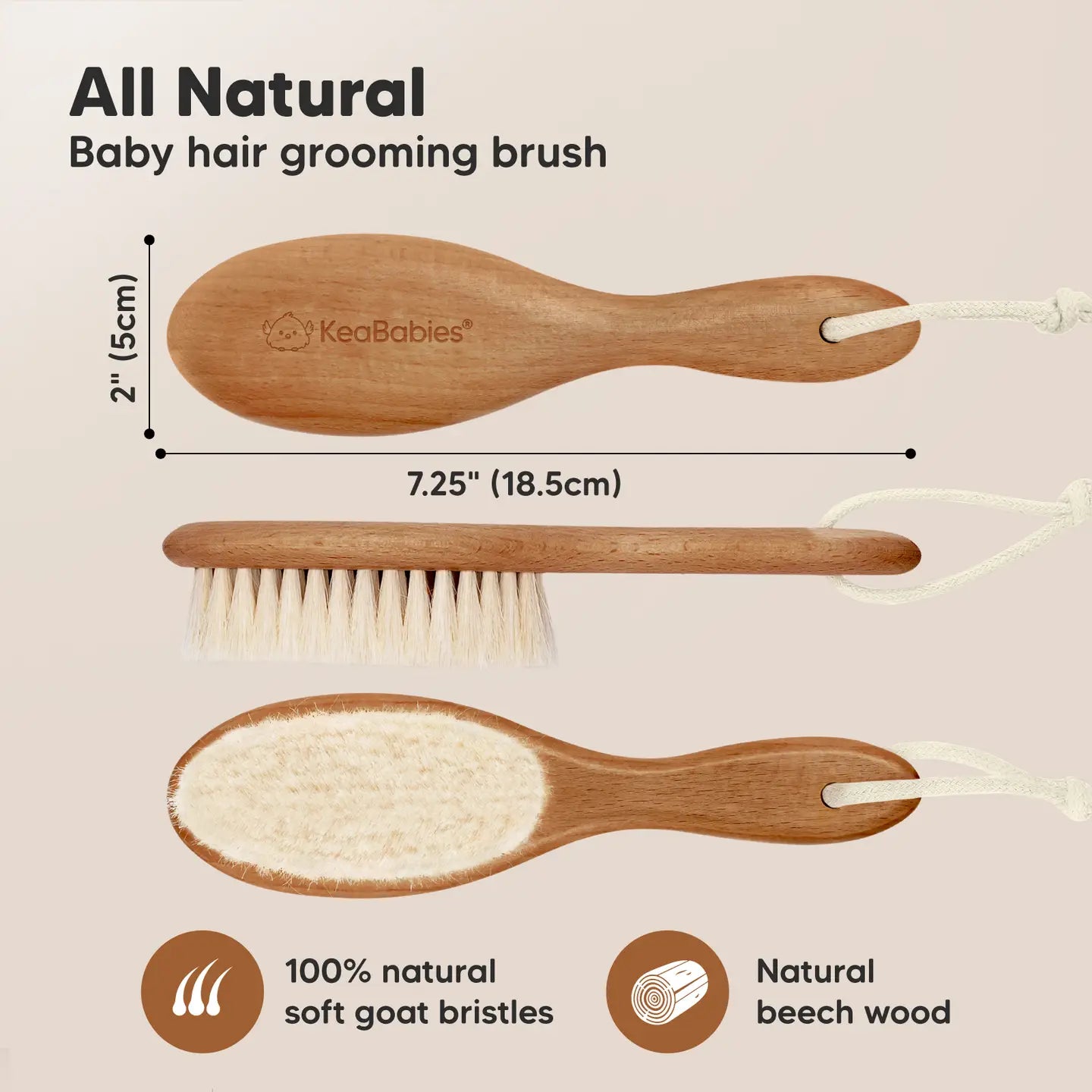 KeaBabies Baby Hair Brush