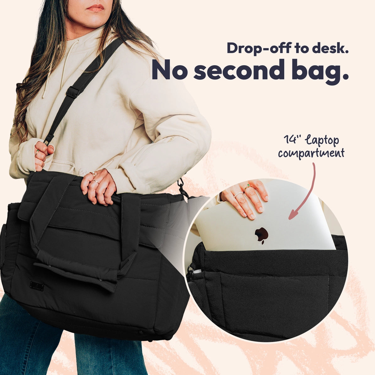 Babbleroo Puffer Diaper Tote Bag