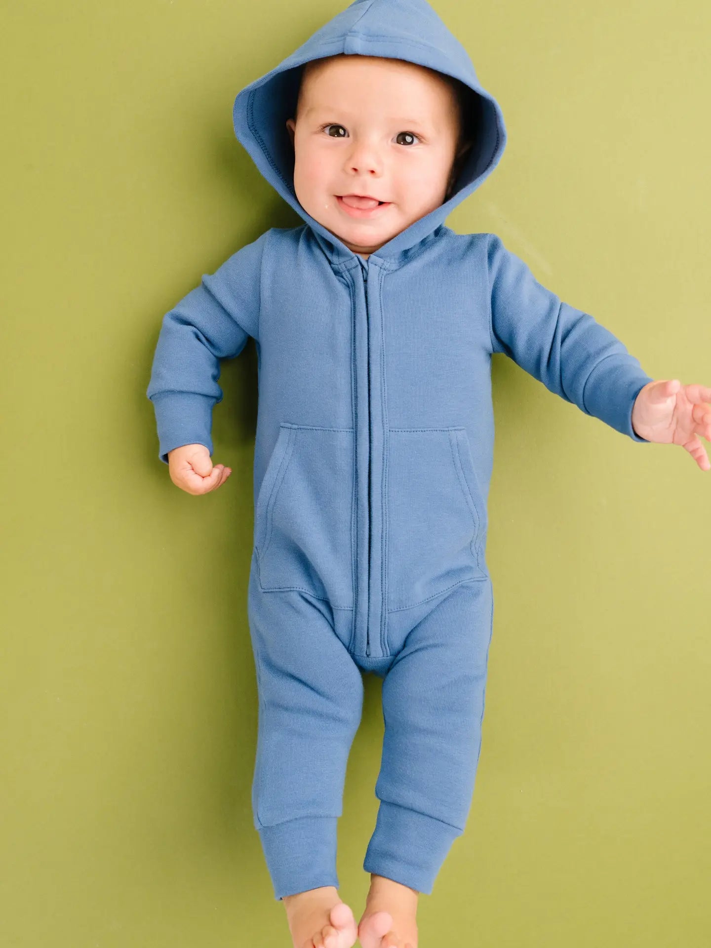 Hoodie Jumpsuit - Lake Blue