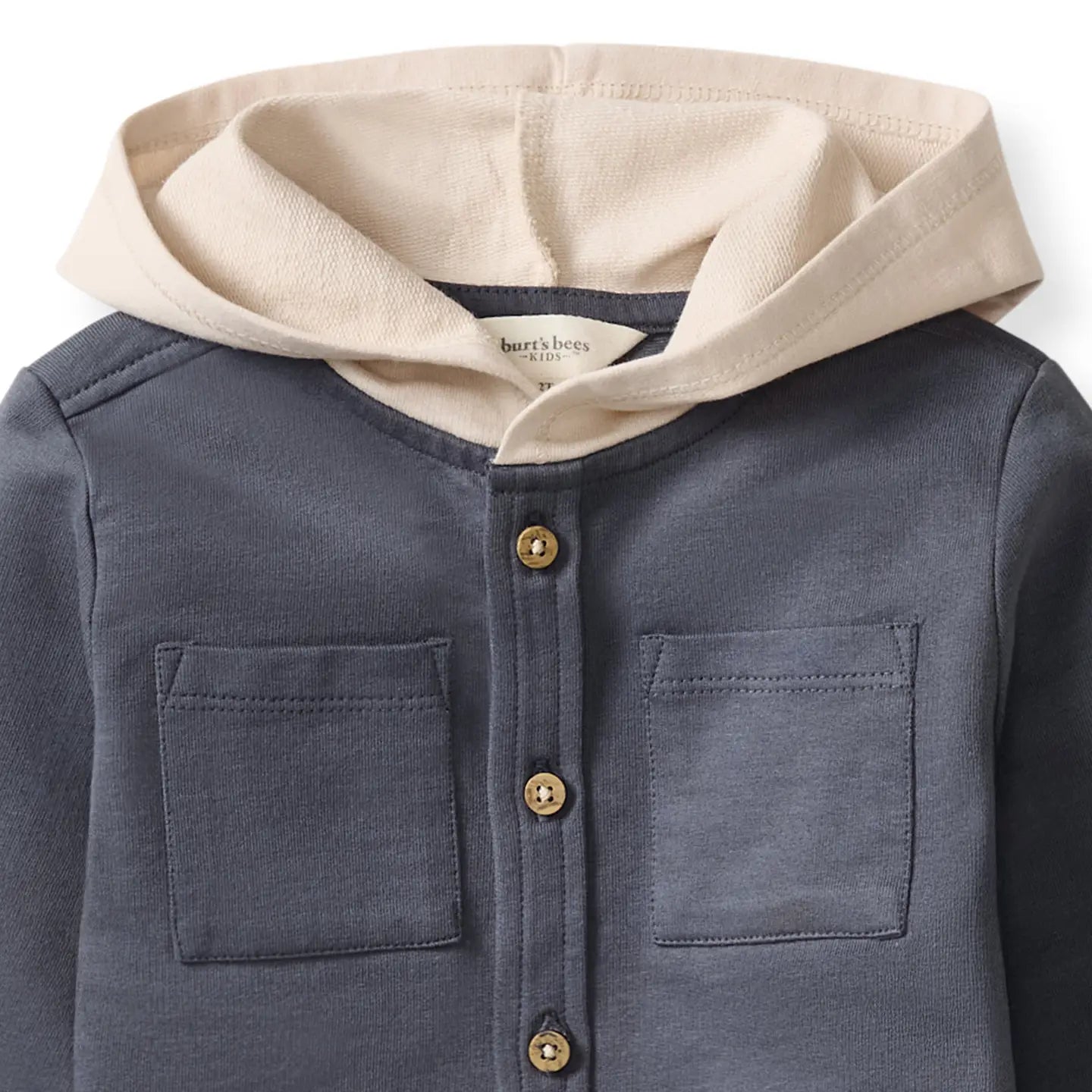 Hooded Button-Down Shirt Set | Organic Cotton